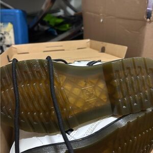 Dr. Martens White Shoes with Black Laces